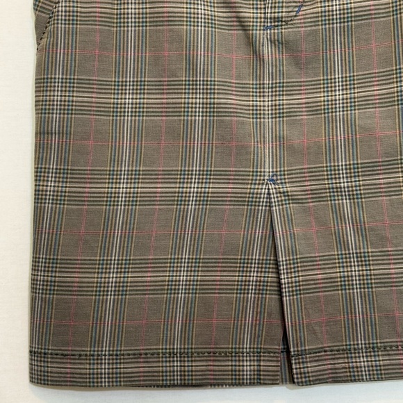 E-111 American Eagle Outfitters Green & Cream Plaid MIDI Skirt‎ Size 0 - Picture 2 of 13